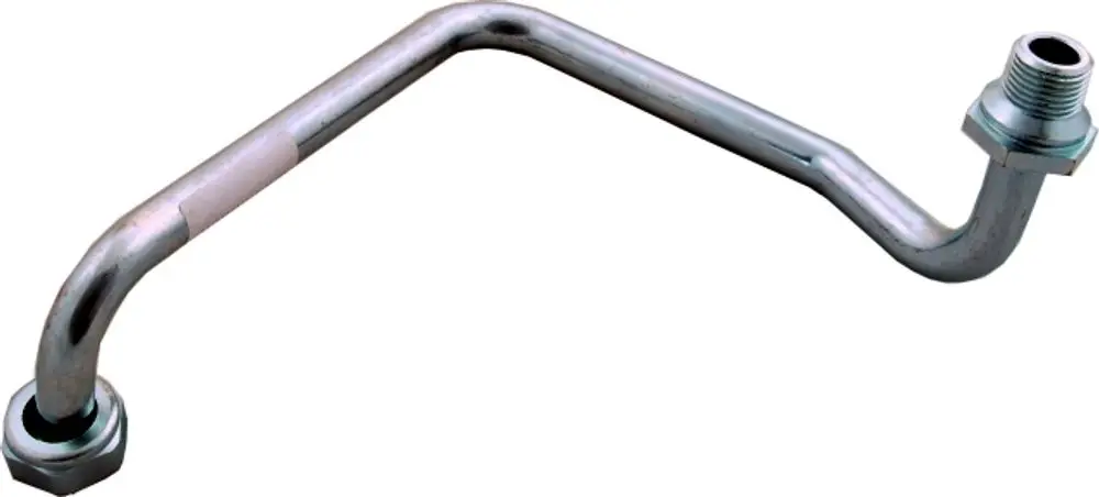 Verrohrung für Gasanschluss, gebogene Form mit Gewindeanschlüssen, made by Wolf. Geeignet für den Einsatz in Heizsystemen wie CGB-20.